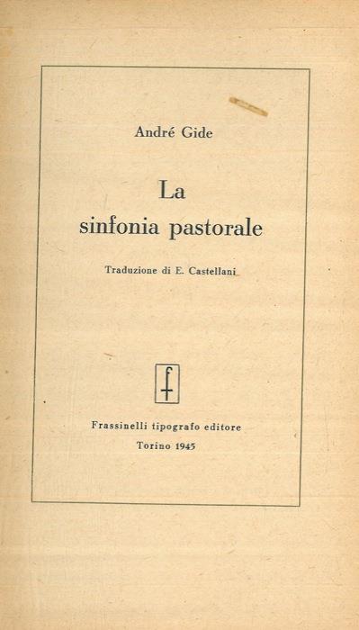 La sinfonia pastorale - André Gide - copertina