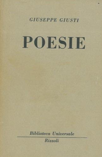 Poesie - Giuseppe Giusti - copertina