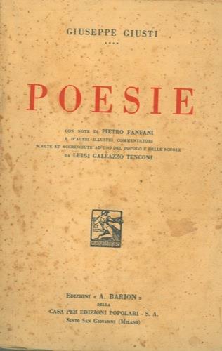 Poesie - Giuseppe Giusti - copertina
