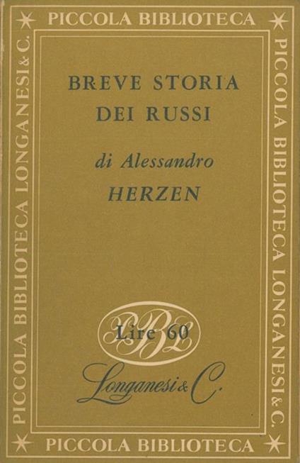 Breve storia dei russi - Aleksandr Herzen - copertina