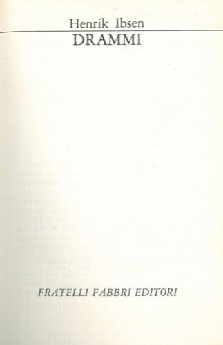 Drammi - Henrik Ibsen - copertina