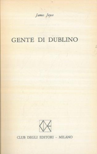 Gente di Dublino - James Joyce - copertina
