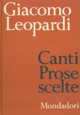 Canti. Prose scelte - Giacomo Leopardi - copertina