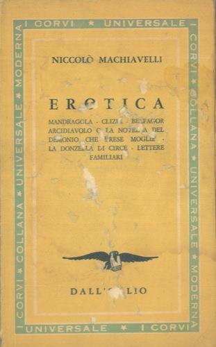 Erotica. A cura di Gerolamo Lazzeri - Niccolò Machiavelli - copertina