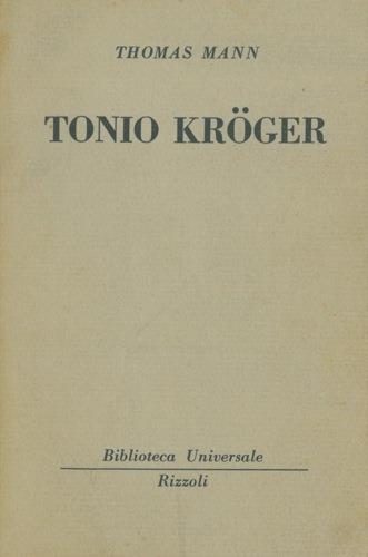 Tonio Kroger - Thomas Mann - copertina
