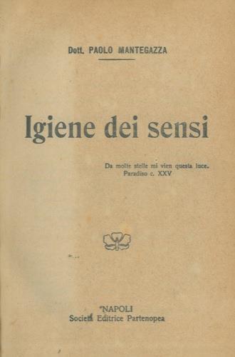 Igiene dei sensi - Paolo Mantegazza - copertina