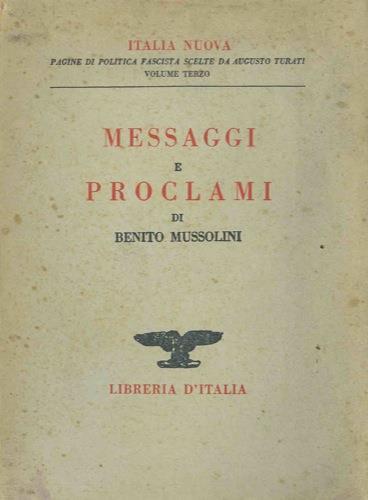 Messaggi e proclami - Benito Mussolini - copertina