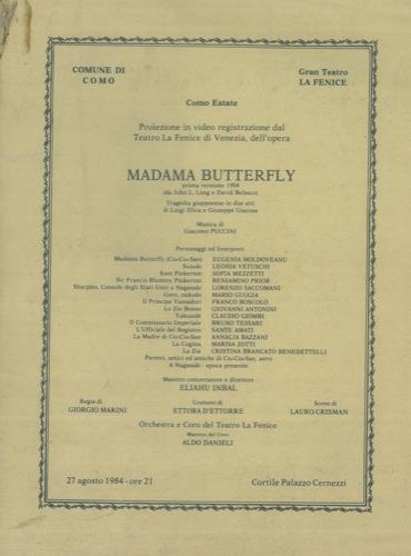Madama Butterfly - Giacomo Puccini - copertina