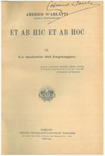 Et ab hic at ab hoc. 9. Le malattie del linguaggio