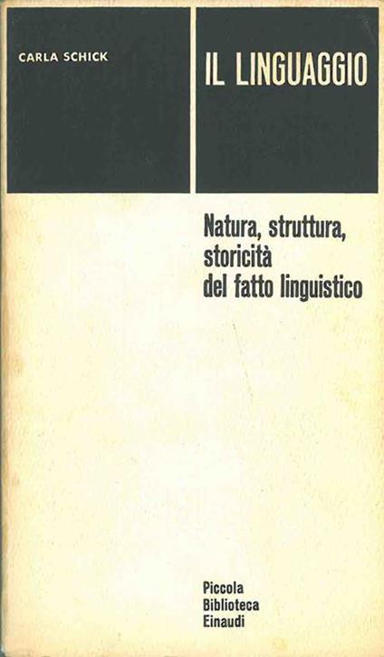 Il linguaggio - Carla Schick - copertina