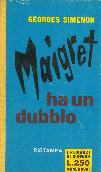 Maigret ha un dubbio - Georges Simenon - copertina