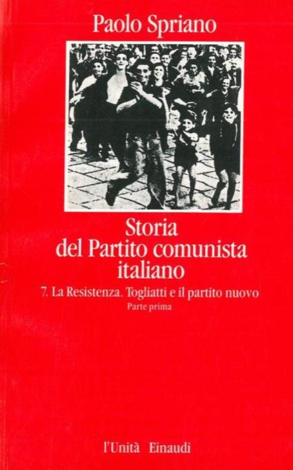 Storia del Partito Comunista Italiano - Paolo Spriano - copertina