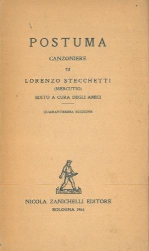 Postuma. Canzoniere di L.S. edito a cura degli amici - Lorenzo Stecchetti - copertina