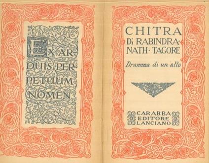 Chitra. Dramma di un atto - Rabindranath Tagore - copertina