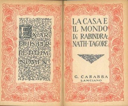 La casa e il mondo - Rabindranath Tagore - copertina