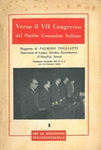Verso il VII congresso del Partito Comunista Italiano - Palmiro Togliatti - copertina