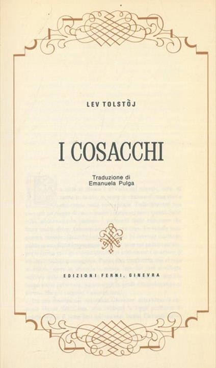 I cosacchi - Lev Tolstoj - copertina