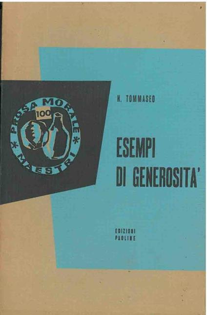 Esempi di generosità - Niccolò Tommaseo - copertina
