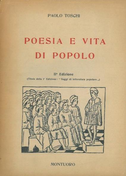 Poesia e vita di popolo. IIa edizione - Paolo Toschi - copertina