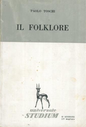Il folklore - Paolo Toschi - copertina