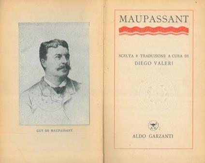 Maupassant. (Novelle) - Diego Valeri - copertina