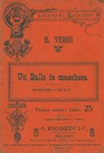 Un ballo in maschera. Melodramma in tre atti