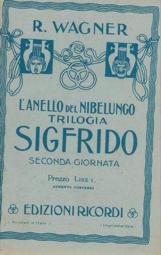 Sigfrido. L'anello del nibelungho - Richard Wagner - copertina