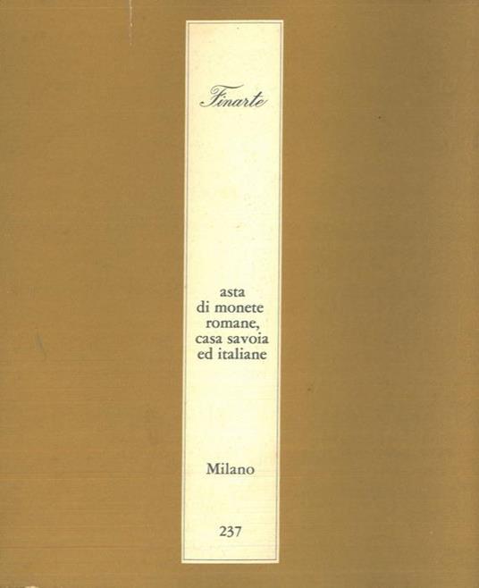 Asta di monete romane, casa Savoia ed italiane - copertina