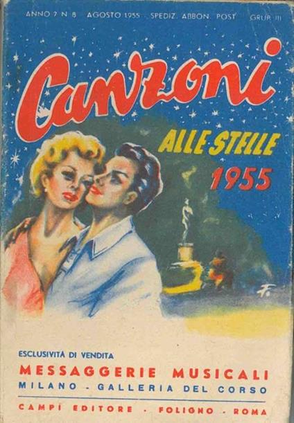 Canzoni alle stelle 1955, Raccolta di tutte le canzoni di successo - copertina