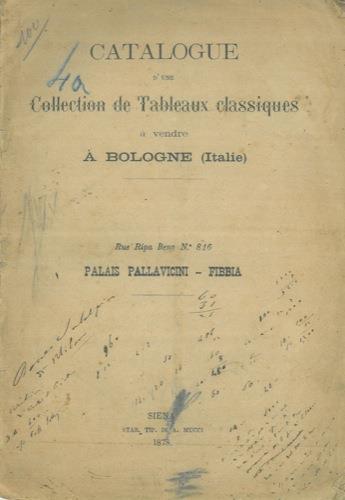 Catalogue d'une collection de tableaux classiques a vendre a Bologne (Italie) - copertina