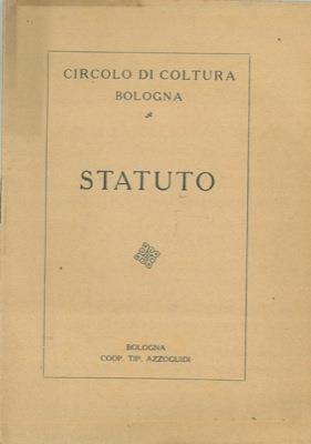 Circolo di Coltura. Statuto - copertina