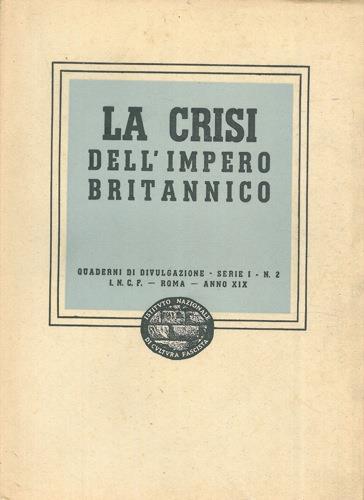 La crisi dell' Impero Britannico - copertina