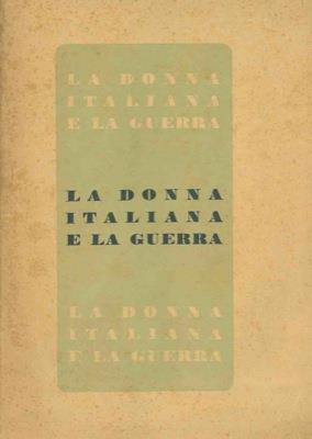 La donna italiana e la guerra - copertina