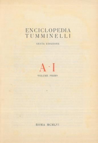 Enciclopedia Tumminelli. A-I. K-Z - copertina