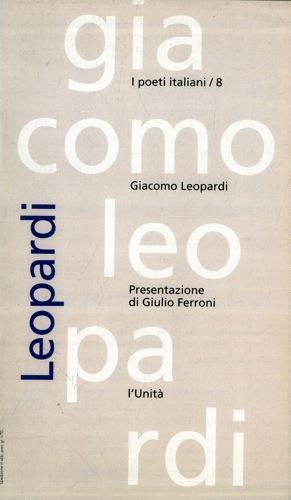 Giacomo Leopardi - copertina