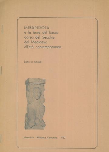 Mirandola e le terre del basso corso del Secchia dal Medioevo all'età contemporanea. Sunti e sintesi - copertina