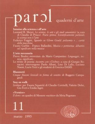 Parol. Quaderni d'arte - copertina