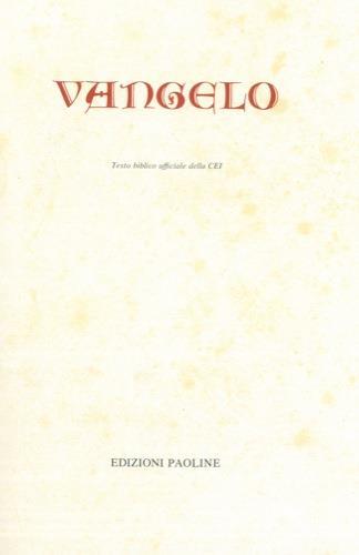 Vangelo. Testo biblico ufficiale della CEI - copertina