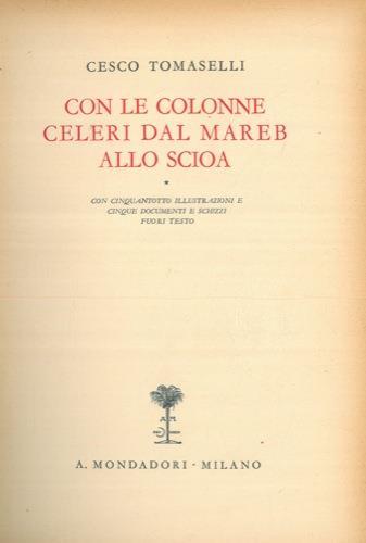 Con le colonne celeri dal Mareb allo Scioa - Cesco Tomaselli - copertina
