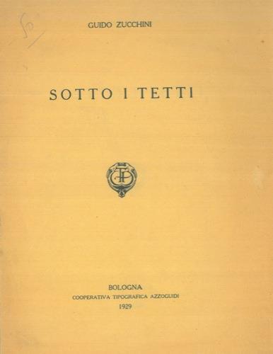 Sotto i tetti - Guido Zucchini - copertina