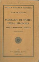 Sommario di storia della filosofia. Antica. Medievale. Moderna. Quinta edizione