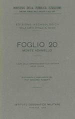 Monte Adamello. Carta Archeologica d'Italia. Foglio 20