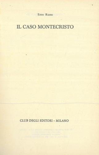 Il caso Montecristo - Enzo Russo - copertina