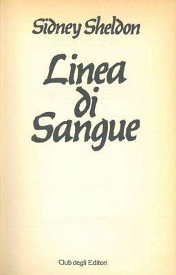 Linea di sangue - Sidney Sheldon - copertina