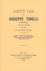 Scritti vari. Raccolti e ordinati per cura di Cesare Paoli. Storia naturale della buffoneria. Bizzarrie. Profili. Foglietti volanti. Follie scientifiche e filosofiche. Cinque giorni di cura