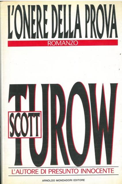 L' onere della prova - Scott Turow - copertina