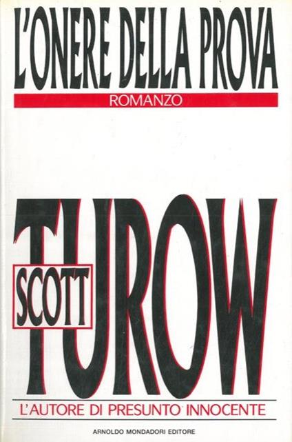 L' onere della prova - Scott Turow - copertina
