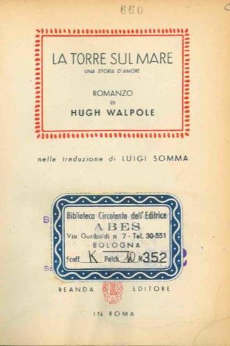 La torre sul mare - Hugh Walpole - copertina