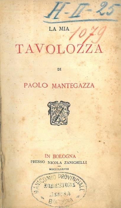 La mia tavolozza - Paolo Mantegazza - copertina