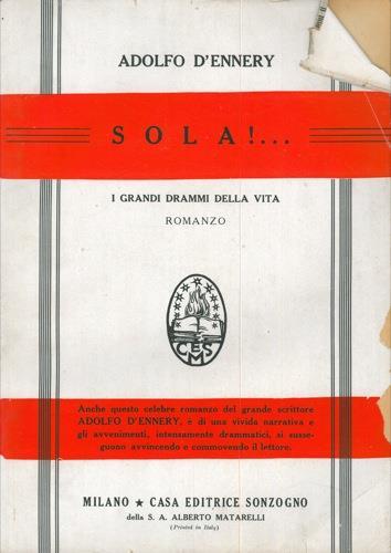 Sola! - Adolphe D'Ennery - copertina